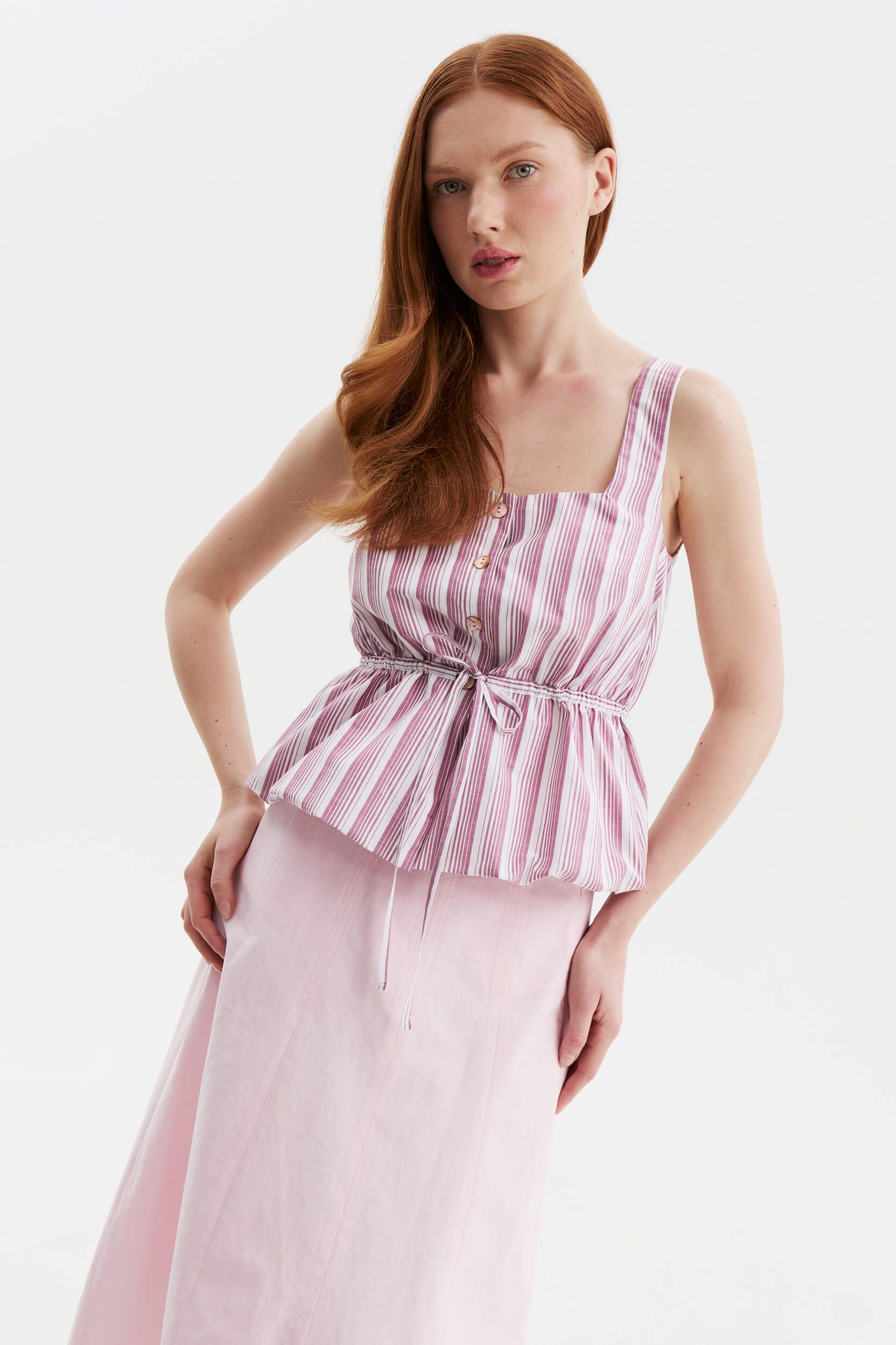 GARANCE PEPLUM TOP