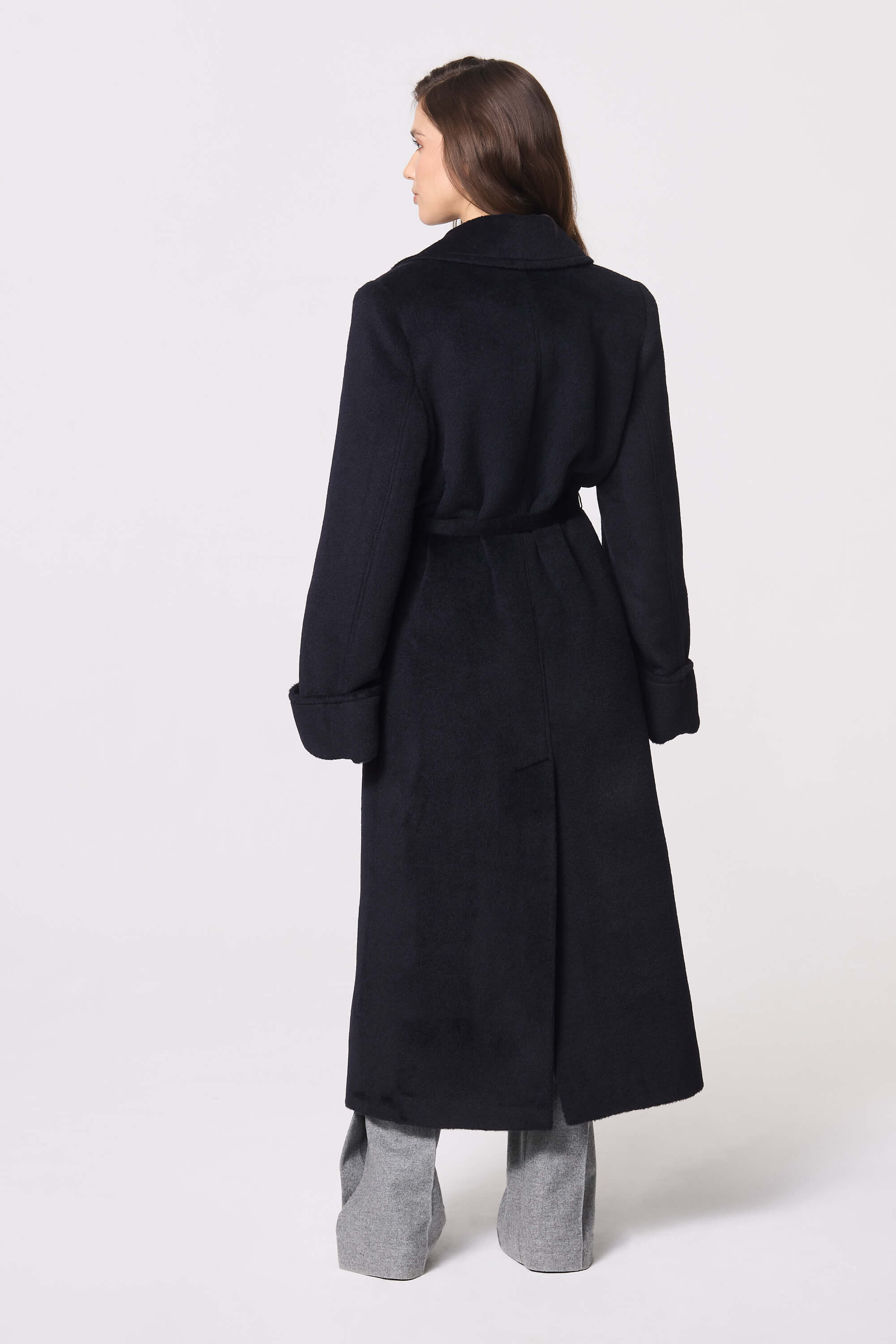 ALPACA COAT CUFFED ABYSS – MADE TO ORDER