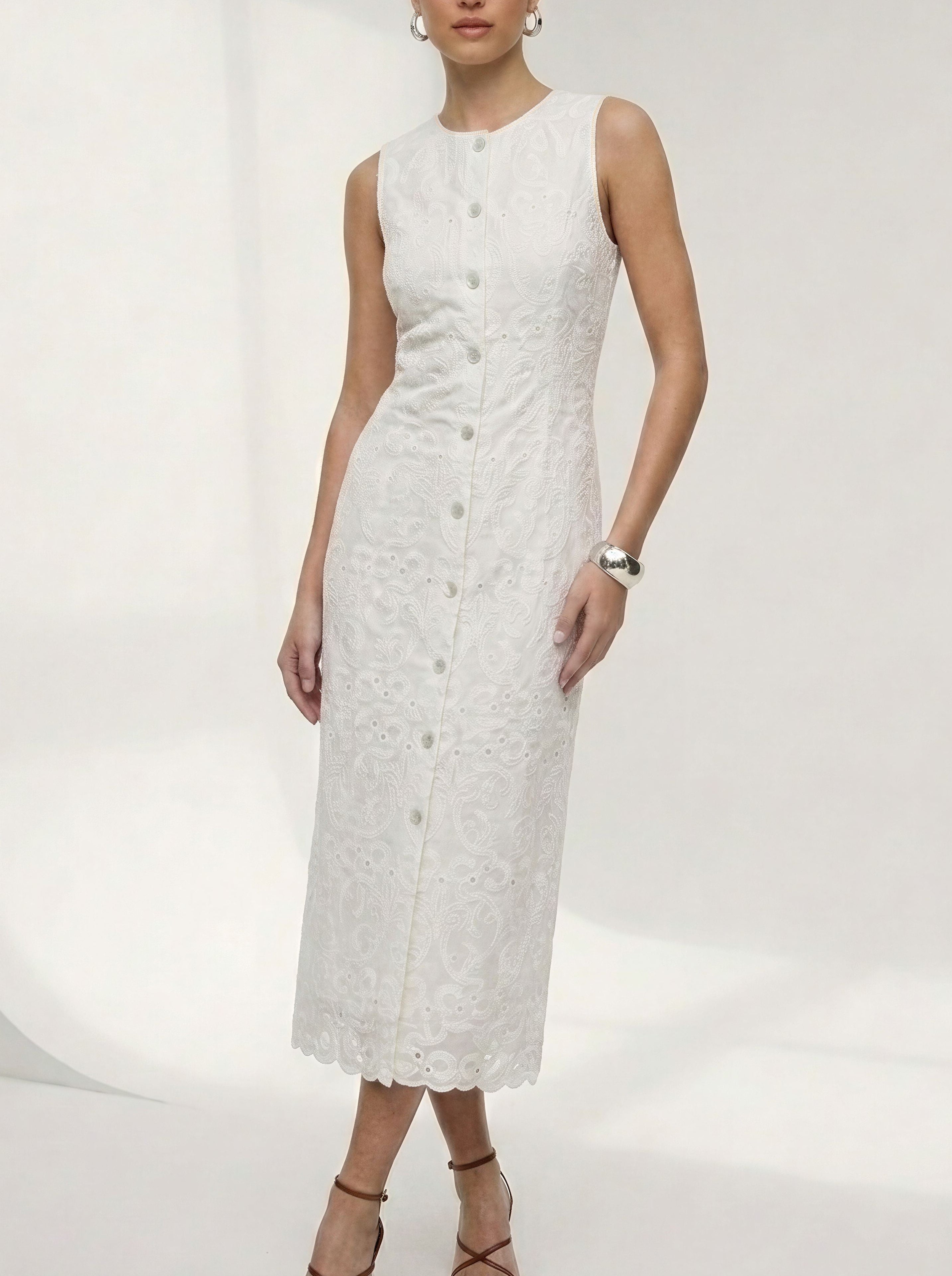 STRIA DRESS MIDI AJOUR pre-order